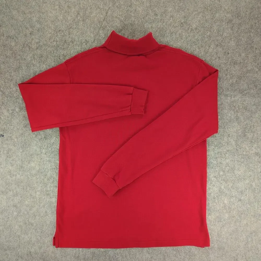 Vintage Polo Ralph Lauren Turtleneck Sweater Mens Medium Red Long Sleeve USA 90s